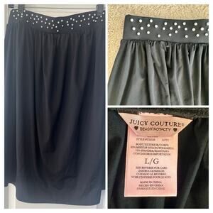 VTG Juicy Couture Beach Royalty Skirt Swim Cover Pearls Sz L
